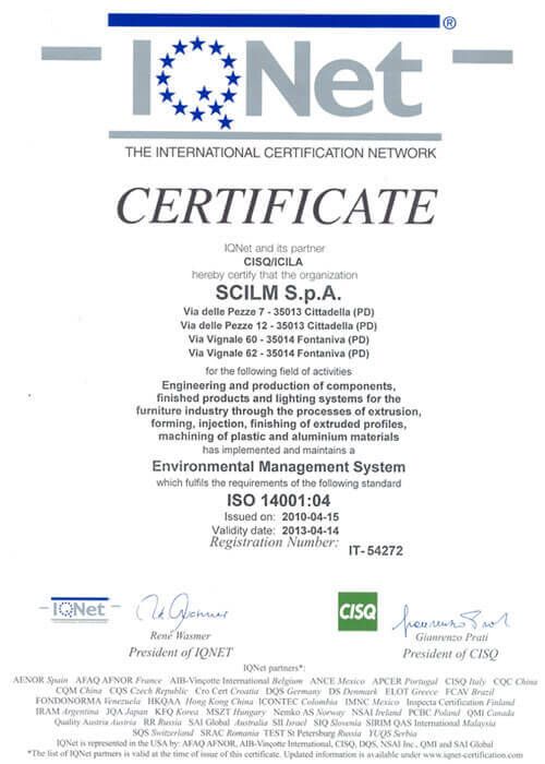Сертифікат від IQNet and CISQ 2010 рік
